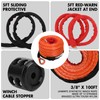 ZESUPER 3/8" x 100ft Synthetic Winch Rope Dyneema 12 Strand