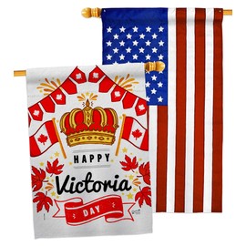 Angeleno Heritage Victoria Day House Flag Pack Canada Provinces Canadian Territories Region Country Particular Area Applique Decoration Banner Small Garden Yard Gift Double-Sided, Made in USA