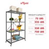 Origami R5 4-Shelf Heavy-Duty Folding Storage Rack, Pewter - Large