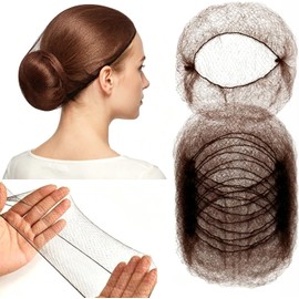 150pzs Red para Cabello, Red de Pelo Tejida,Gorros Malla cofias desechable,Malla Elástica invisible para Mujer