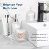 RYTOXILO Bathroom Accessories Set, 4 Pack Clear Glass Bath Accessory