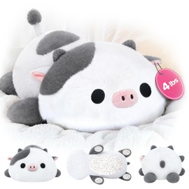 Mewaii Weighted Stuffed Animals 4.0 Lbs– Weighted Cow Plush, Weighted Cow Plush Animals for Kids, Cow Weighted Plushies, Birthday Gifts for Women, Girls and Males (23 inch)