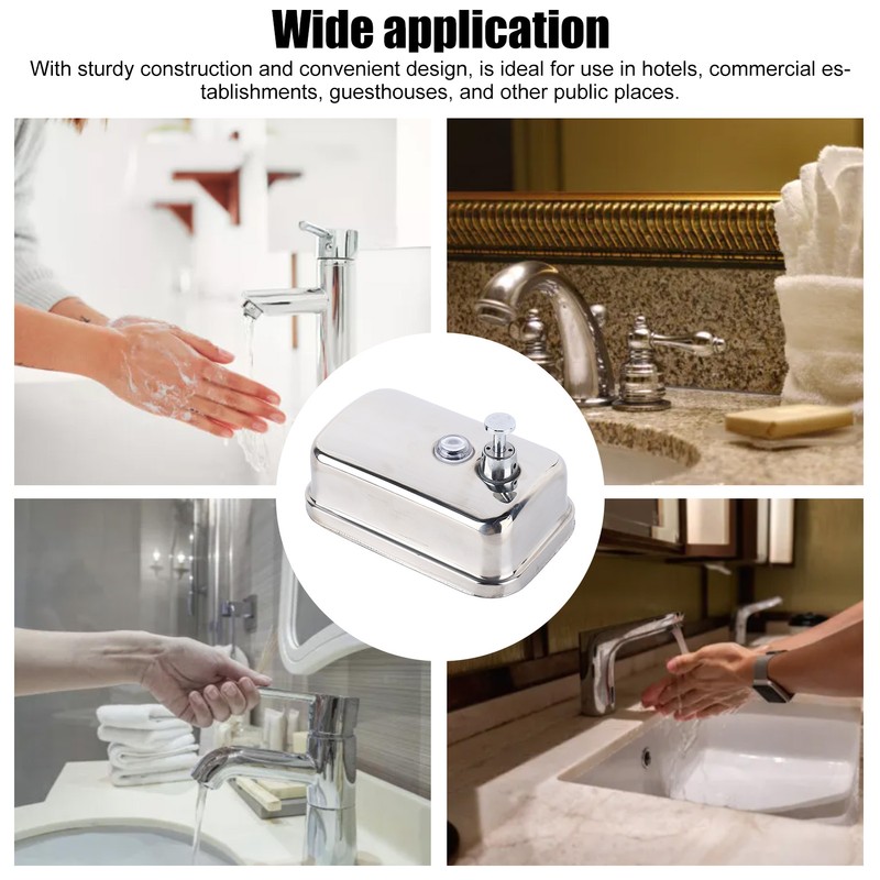 Soap Dispenser Stainless Steel Wall Mounted Manual Soap Dispenser for