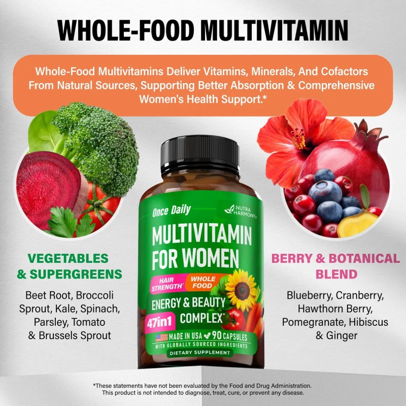 Nutraharmony Multivitamnico Mujeres 47-en-1 90 Cpsulas