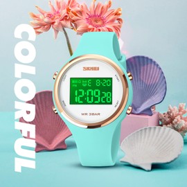 Ladies Watch Digital Watches for Women Colorful Sport Wrist Watch for Women Girls Waterproof Stopwatch Alarm Multifunction Easy Read