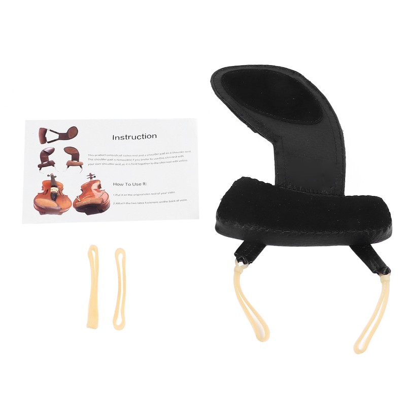 Violin Shoulder Rest Pad Comfortable Sheepskin Adjustable Chin Rest Cover