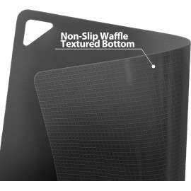 WK Flexible Plastic Cutting Mats Non-Slip BPA Free Dishwasher Safe