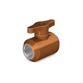 PrimoChill Female to Female G 1/4 Drain Ball Valve - Copper