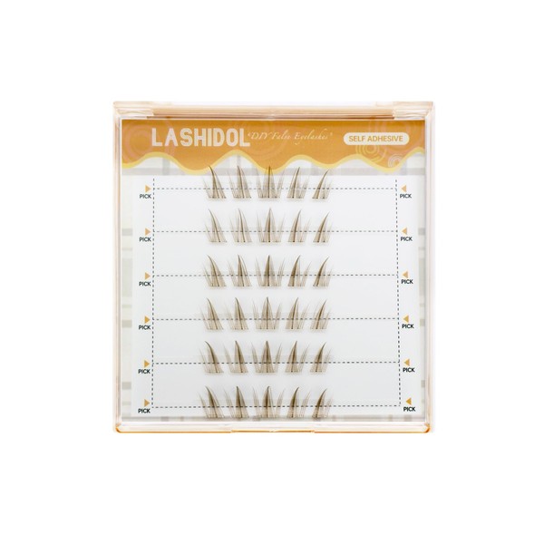 LASHIDOL Partial Eyelashes, No Glue Required, Instant Pita Eyelashes, For