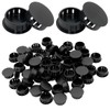 Qjaiune 1 Inch / 25mm Black Plastic Hole Plugs, Flush
