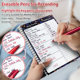 YYSHUS Erasable Ballpoint Pen, Erasable Gel Pen Set, 8 Pieces, 0.7 mm, Red Erasable Rollerball Pen, Gel Pen, Erasable Pens, Erasable Pens, Erasing Pen for Office Supplies, School Supplies