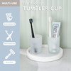 Glass Tumbler Cap 2 Pack, Aomasi Frosted Bathroom Rinsing and