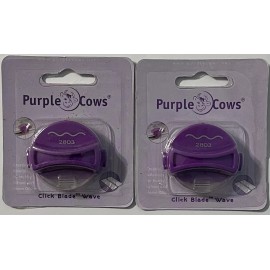 purple cow NEW Lot Of 2 Purple Cows Rotary Trimmer Click Blade Wave Replacements 2803