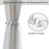 BEL AVENIR Crystal Curtain Tiebacks, Beaded Handmade Curtain with 2