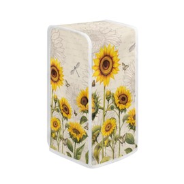 TODIYADDU Sunflower Can Opener Cover with Versatile Storage Dragonfly Electric Can Opener Dust Cover for Women Dustproof Kitchen Applicance Covers Fits Most Auto Electric Can Openers Nice Gifts