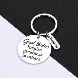 Boss Leader Keychain Gifts - Thank You & Birthday Gifts for Bosses, Inspire Greatness Stocking Stuffers