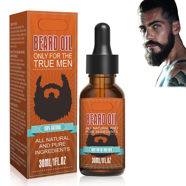 Rostblant Bartwuchs-Öl, Bartwuchs-Serum für Männer, Vatertag Stimuliert Bartwuchs, männliches Haarwachstum,
