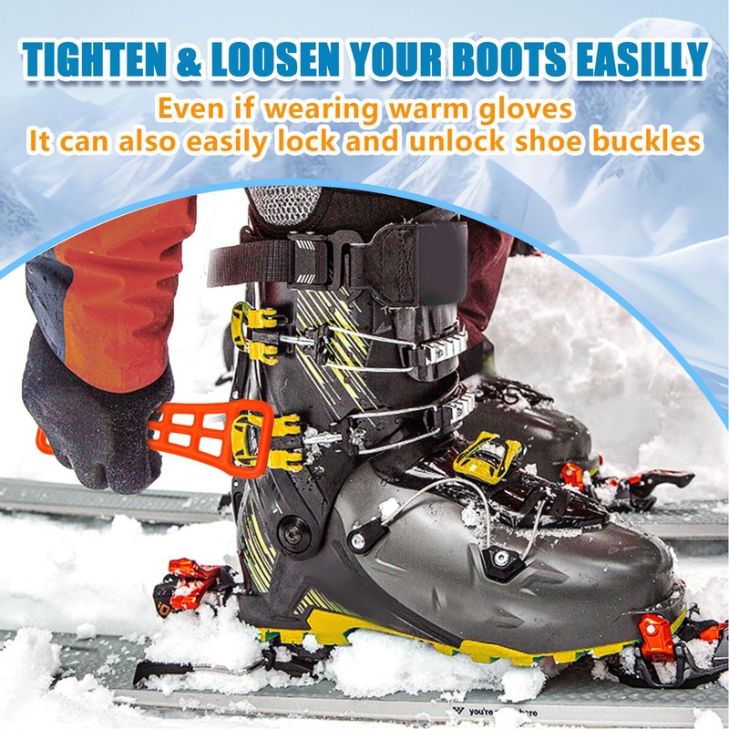 NOENNULL 2 Pieces Ski Boot Buckle Assist Tool Shoes Buckle