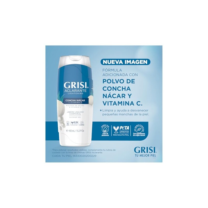 Grisi Shower Gel Concha Nácar, 450ml