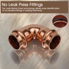 Copper Press Fittings,1/2 inch Copper Coupling 90 degree Elbow Coupling