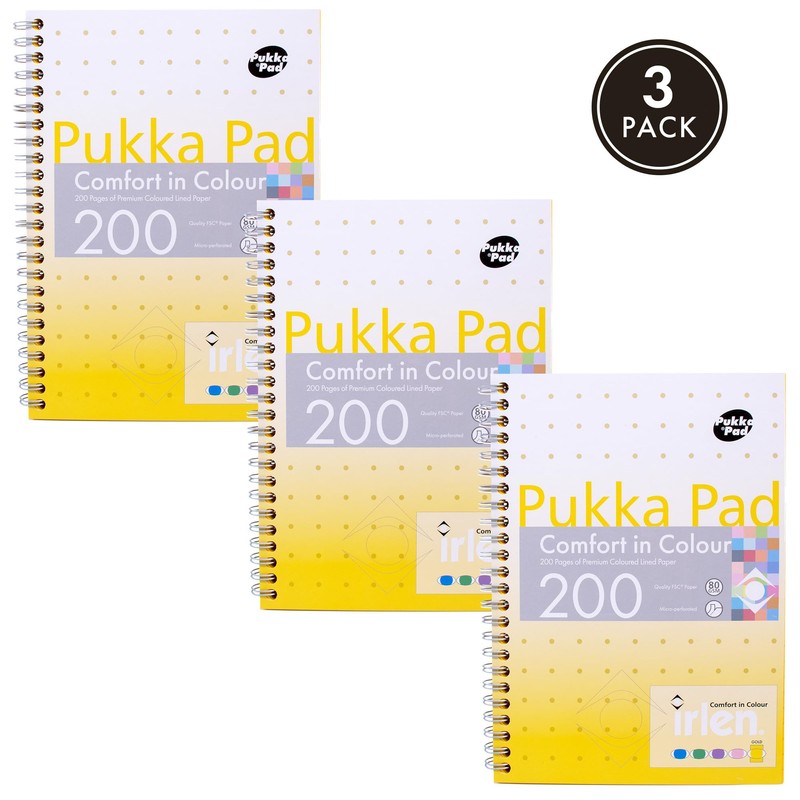 Pukka Pad, Irlen Jotta Pad A5 Notebook 3-Pack – Wire