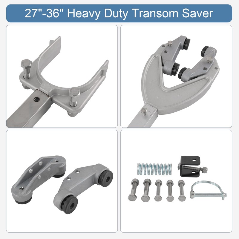 DICMIC Adjustable 27"-36" Shock Absorbing Transom Saver, Heavy Duty Head