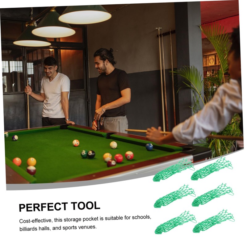 WHAMVOX 6pcs Pool Table Pockets Replacement Billiard Net Bags Cotton