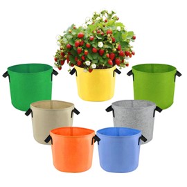7-Pack 5 Gallon Grow Bags, Multi-Colored Planting Fabric Pots Garden Bags to Grow Vegetables,Flowers,Fruits, Tomato Growing Bag