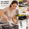 Cepillo de Limpieza 16 Piezas, Kit para Grietas, Cocina, Baño