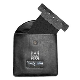 UK EMPIRE GROUP Masonic Regalia Pocket Jewel Holder/Hanger (Medium) Black Leather | Freemason jewelry Case/Pad