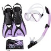 Seavenger Hanalei Anti-Fog 4-Piece Snorkeling Set (Soft Lavender, Large)