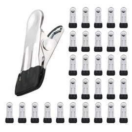 BERYLER® 30 Pack Long Lasting Stainless Steel Clothespins with Anti-Scratch Function, Strong Grip, Weather-Resistant, Use As Clothesline Laundry Clips, Food Packages Clips, Hanger Craft Clips