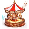 Rolife Wooden 3D Puzzles DIY Carousel Music Box with Lights