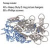 Jetovo 40 Pcs Heavy Duty D Ring Picture Frame Hanging