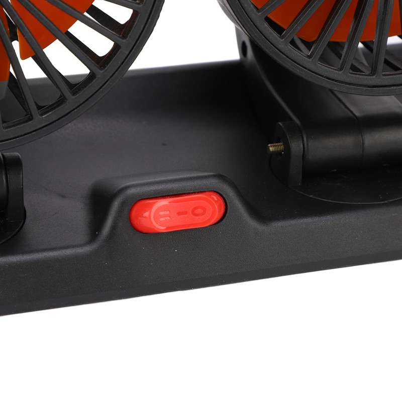 Three Head Car Fan 2 Speed Adjustable 360 Degree Rotation