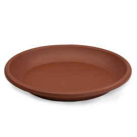 MePla Flower Pot Saucer for Cilindro Planter, Round Plastic Saucer, Weatherproof Planter, UV-Resistant, Diameter 24 cm, Terracotta