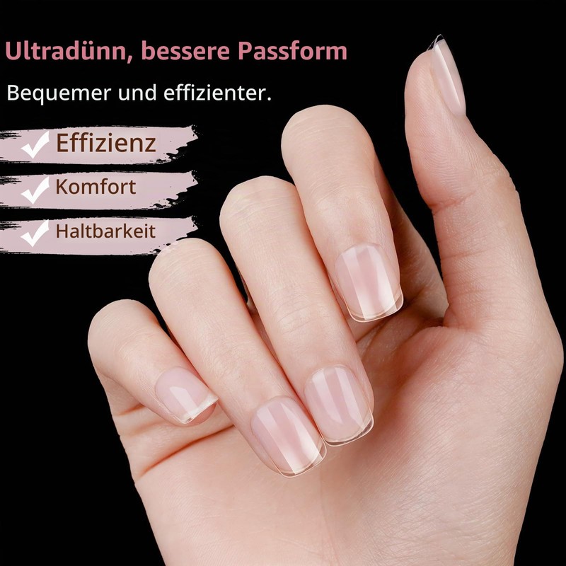 Venares Pack of 500 Extra Short Soft Gel Artificial Nail