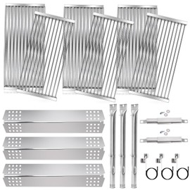 Hiorucet Grill Grates Kits for Charbroil Commercial 463241313, 463241314, 463241013, Emitter Plates, Heat Shield, Burner, Ignitor for Charbroil Commercial Tru Infrared Grill Replacement Parts 3 Burner