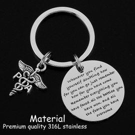 AHAETH Physician Assistant Keychain Gifts For Women Men Keychain Graduation Best Future Pa Ever Physicians Assistant Pa Keychain