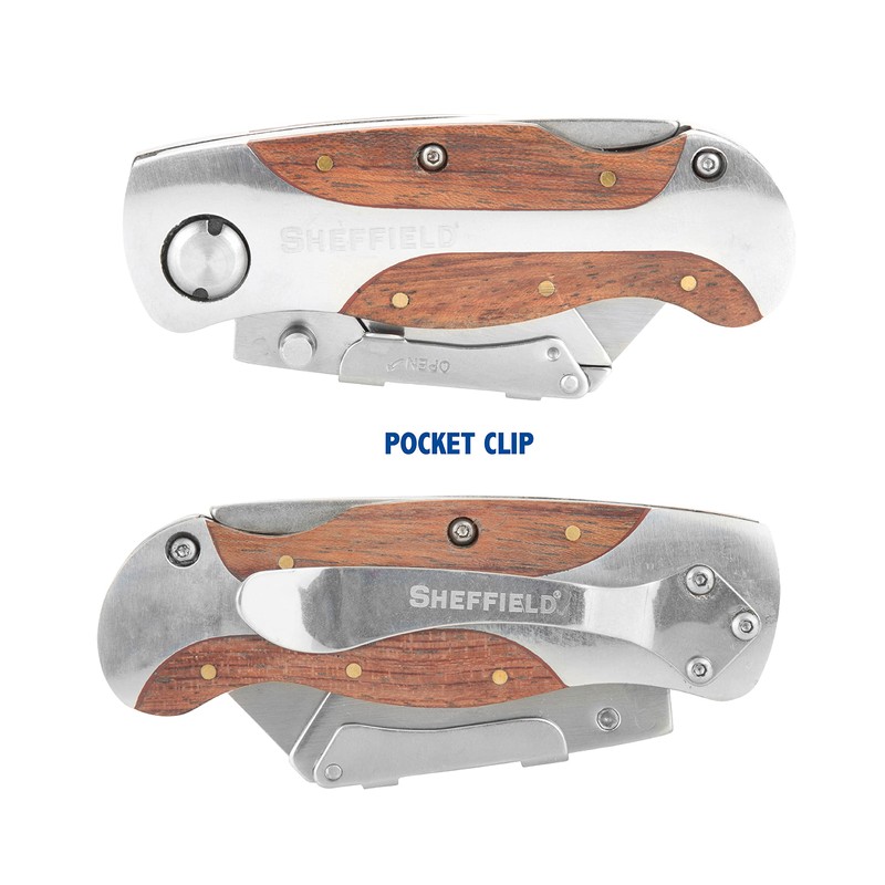 Sheffield 12525 Premium Lock Back Utility Knife 2 Pack, Box
