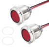 PATIKIL 2Pcs 22mm(7/8") Indicator Light,12V-24V AC/DC 20mA LED Metal Signal