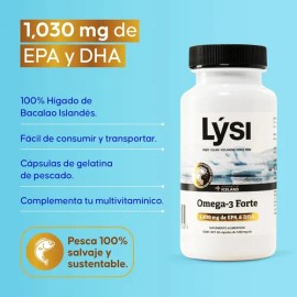Suplemento en cápsulas Lýsi Omega 3 de Omega-3 Forte x 100g