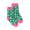 Calcetines de trébol para niñas, color verde y rosa, Verde/Naranja,