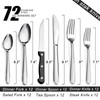 Pleafind 72-Pieces Silverware Set for 12, Flatware Set with Steak