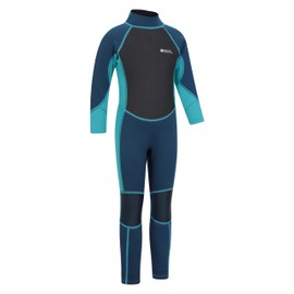 Mountain Warehouse Kids Full Wetsuit - 2.5mm, UPF50+ Neoprene Teal 9-10 Years