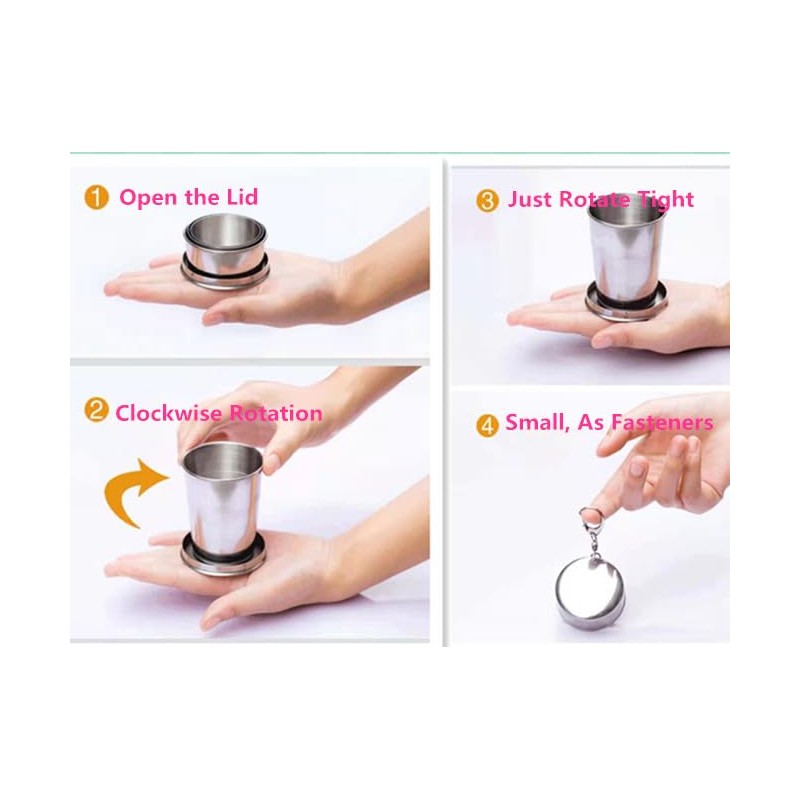 PengLAI Collapsible Cup - Reusable Foldable Cup with Flip Top