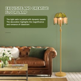xiaojuande Vintage Floor Lamp - 62.6" Mid-Century Modern Standing Light Nordic Reading Lamp for Living Room/Bedroom/Office/Dorm | Classic Luxe Design