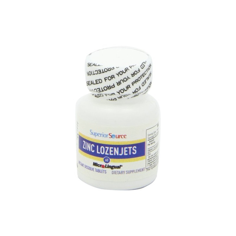 Superior Source Zinc Lozenjets Nutritional Supplements, 60 Count