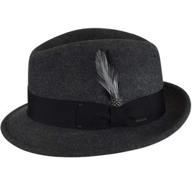 Bailey of Hollywood Tino LiteFelt Fedora Black Mix, XX-Large