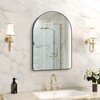 FORBATH Arched Bathroom Mirror 16x24 Inch, Black Bathroom Mirror Wall